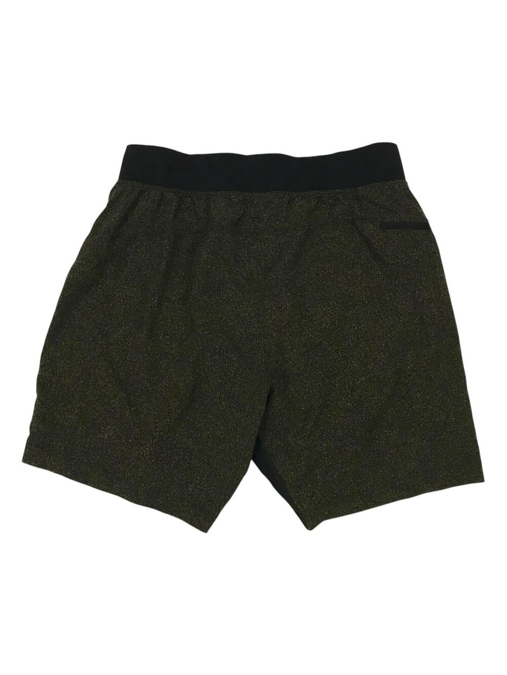 Lululemon T.H.E. Shorts Mens Medium M Black Splatter 7” Unlined Gym Running Yoga